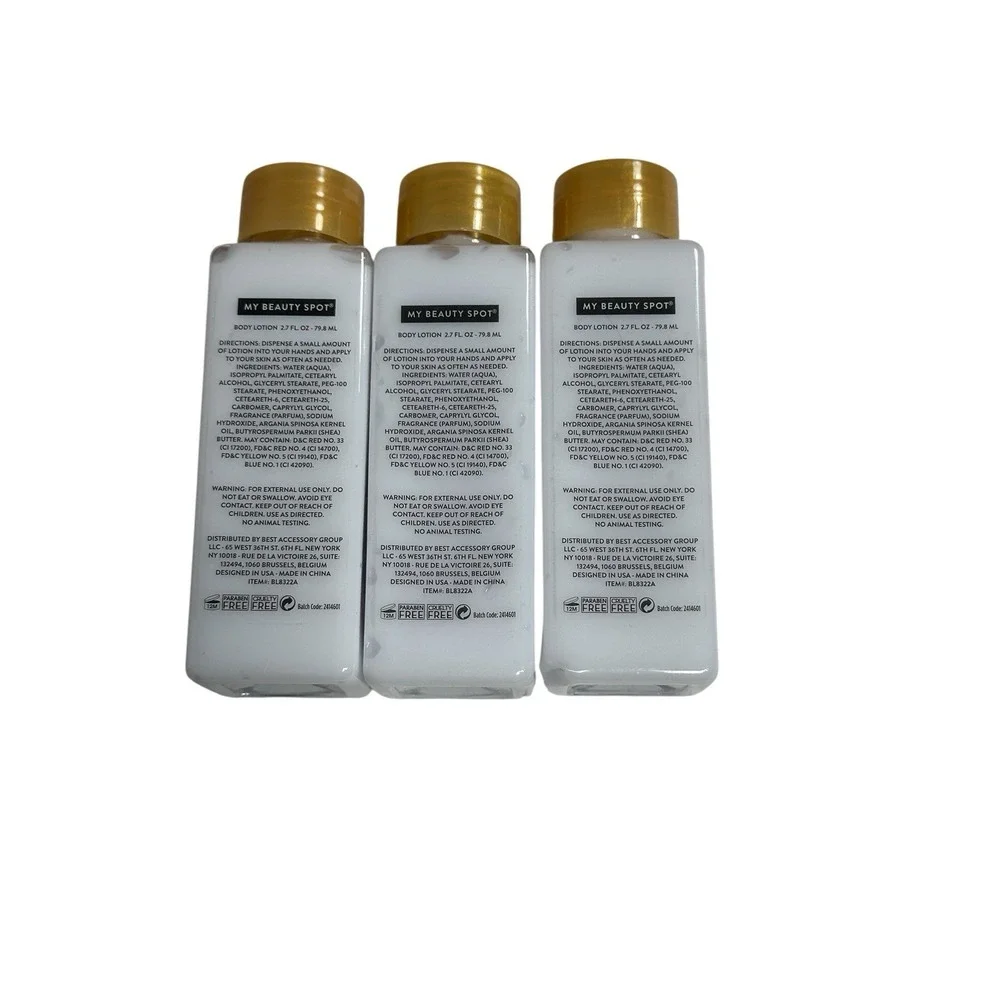 MY BEAUTY SPOT set of 3‎ scented body lotions 2.7 oz travel size SUGAR PLUMS